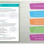 This is a resume template for Microsoft Word. It's teal and designed for ATS