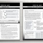 Black and White Resume Template Two Page Example