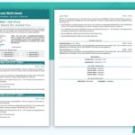 Two Page Professional Resume Template - Teal - Job Search Journey