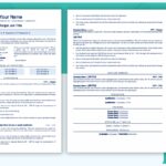 Two Page Senior Attributes Resume Template - Job Search Journey - Blue