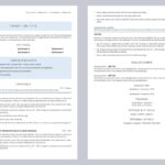 Two Page Designer Resume Template in Blue