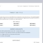 Designer Resume Template in Blue Close Up